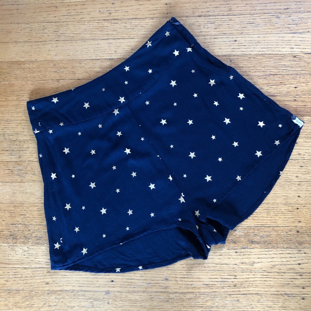 One Teaspoon Navy Star High Waist Shorts